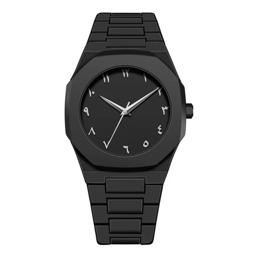 Midnight Black | Arabic dial aura watch