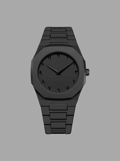 Midnight Black | Arabic dial aura watch